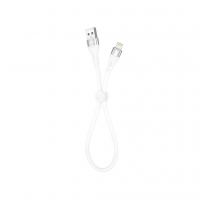 Дата кабель USB 2.0 AM to Lightning 0.25m 2.4A white XO (XO-NB179-BK)