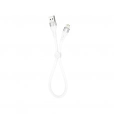 Дата кабель USB 2.0 AM to Lightning 0.25m 2.4A white XO (XO-NB179-BK)