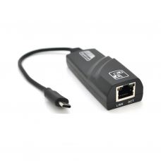 Переходник USB-C to RJ45 1000Mbps black Voltronic (Type-C- Rj-45.G/25849)