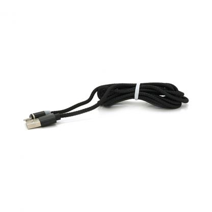 Дата кабель USB 2.0 to Lightning 2.0m 2A magnetic nylon black PiPo (18166)