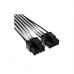 Кабель живлення video power 12+4pin PCIe Gen 5 12VHPWR 600W black/white Corsair (CP-8920333)