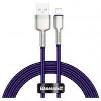 Дата кабель USB 2.0 AM to Lightning 1.0m 2.4A metal purple Baseus (CALJK-A05)