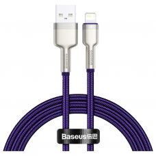 Дата кабель USB 2.0 AM to Lightning 1.0m 2.4A metal purple Baseus (CALJK-A05)
