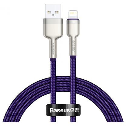 Дата кабель USB 2.0 AM to Lightning 1.0m 2.4A metal purple Baseus (CALJK-A05)