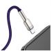 Дата кабель USB 2.0 AM to Lightning 1.0m 2.4A metal purple Baseus (CALJK-A05)