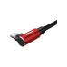 Дата кабель USB 2.0 AM to Lightning 2.0m 1.5A 90° corner red Baseus (CALMVP-A09)