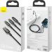 Дата кабель USB 2.0 AM to Lightning + Micro 5P + Type-C 1.5m 3.5A black Baseus (CAMLTWJ-01)