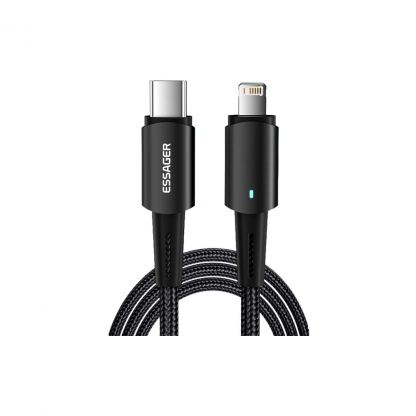 Дата кабель USB-C to Lightning 1.0m 20W black Essager (EXCTL-CG01)