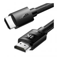 Кабель мультимедийный HDMI M to HDMI M 10.0m 4K30Hz braided HD119 black UGREEN (40104)