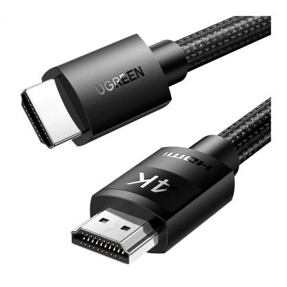 Кабель мультимедийный HDMI M to HDMI M 10.0m 4K30Hz braided HD119 black UGREEN (40104)
