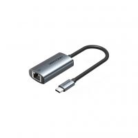 Переходник USB-C to RJ45 Ethernet 1000Mbps black Vention (CFPHB)