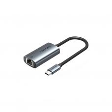 Переходник USB-C to RJ45 Ethernet 1000Mbps black Vention (CFPHB)