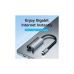Переходник USB-C to RJ45 Ethernet 1000Mbps black Vention (CFPHB)