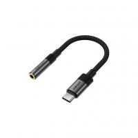 Перехідник USB-C to 3.5mm F 0.15m DAC audio black Acefast (6974316285281)
