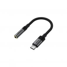 Переходник USB-C to 3.5mm F 0.15m DAC audio black Acefast (6974316285281)