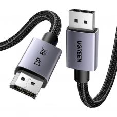 Кабель мультимедійний DisplayPort M to DisplayPort M 2.0m V1.4 8K60Hz DP120 black Ugreen (25905)