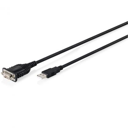 Кабель для передачи данных USB 2.0 AM to COM 1.8m DB9 RS232 FT232RNL black Digitus (DA-70172)