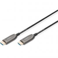 Кабель мультимедийный HDMI M to HDMI M 30m 8K AOC hybrid-fiber black Digitus (AK-330126-300-S)