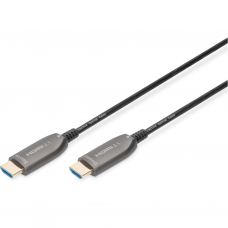 Кабель мультимедійний HDMI M to HDMI M 30m 8K AOC hybrid-fiber black Digitus (AK-330126-300-S)