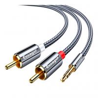 Кабель мультимедийный 3.5mm M to 2xRCA M 2.0m Essager (EYPZJ-MYA0H)