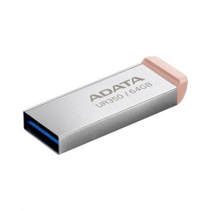 USB флеш накопитель ADATA 64GB UR 350 Silver/Beige USB 3.2 (UR350-64G-RSR/BG)