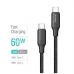 Дата кабель USB-C to USB-C 2.0m 3A 60W TPE embossed black ColorWay (CW-CBPDCC102-BK)