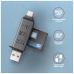 Считыватель флеш-карт AXAGON USB-C + USB-A to SD/microSD 5Gbps gray (CRE-DAC)