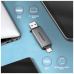 Считыватель флеш-карт AXAGON USB-C + USB-A to SD/microSD 5Gbps gray (CRE-DAC)