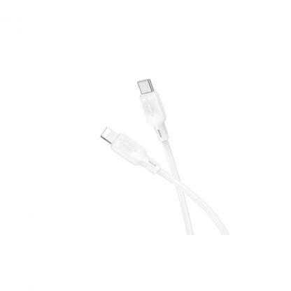 Дата кабель USB-C to Lightning 1.0m silicone BX113 Lenny white BOROFONE (6941991115387)