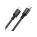 Дата кабель USB-C to Lightning 1.0m 3A 20W nylon X14 black HOCO (6931474752192)