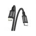 Дата кабель USB-C to Lightning 1.0m 3A 20W nylon X14 black HOCO (6931474752192)