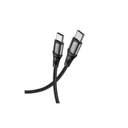 Дата кабель USB-C to USB-C 2.0m 100W silicone X50 Exquisito black HOCO (6931474734402)