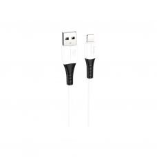 Дата кабель USB 2.0 AM to Lightning 1.0m 2.4A silicone X82 white HOCO (6931474768544)