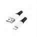 Дата кабель USB 2.0 AM to Lightning 1.0m 2.4A silicone X82 white HOCO (6931474768544)