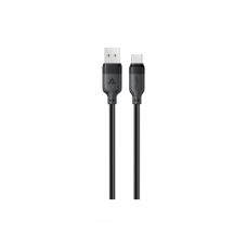 Дата кабель USB 2.0 AM to USB-C 1.2m 3A TPE black Acefast (6974316283812)