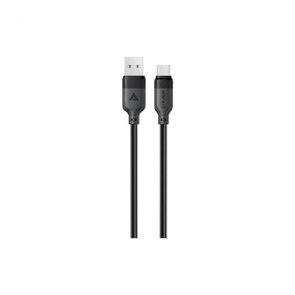 Дата кабель USB 2.0 AM to USB-C 1.2m 3A TPE black Acefast (6974316283812)