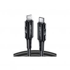 Дата кабель USB-C to Lightning 1.8m 30W 3A nylon black Acefast (6974316281306)