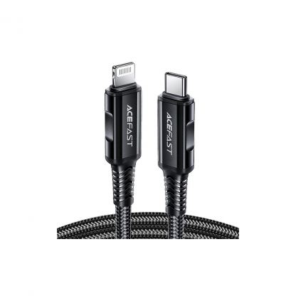 Дата кабель USB-C to Lightning 1.8m 30W 3A nylon black Acefast (6974316281306)