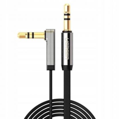 Кабель мультимедийный 3.5mm M to 3.5mm M 2.0m 90° corner black Ugreen (UGR-10599)