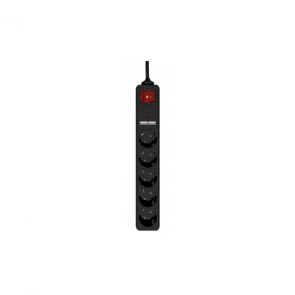 Мережевий фільтр живлення EnerGenie 5 розеток 1.5 м Black (SPG5-U2-5-02)