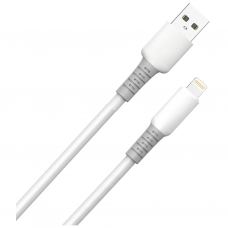 Дата кабель USB 2.0 AM to Lightning 1.0m 3A liquid silicone white ColorWay (CW-CBUL093-WT)