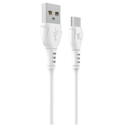 Дата кабель USB 2.0 AM to Micro 5P 1.0m PVC white Wibrand (WI.DC/BO1W-UM)