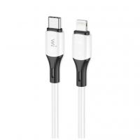 Дата кабель USB-C to Lightning 1.0m PD silicone white Wibrand (WI.DC/MA1W-CL)