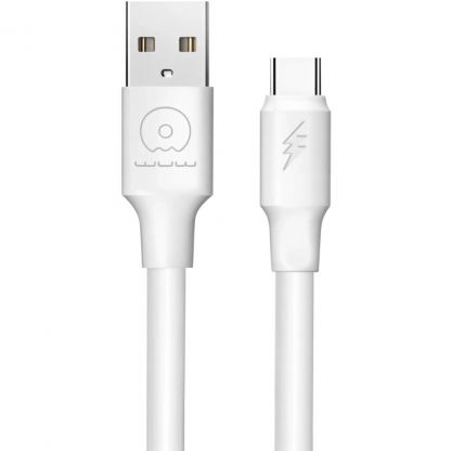 Дата кабель USB 2.0 AM to USB-C 1.0m 5A PVC white WUW (6972573331635)