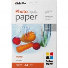 Фотопапір ColorWay A4 190г Matte 50ст. (PM190050A4)
