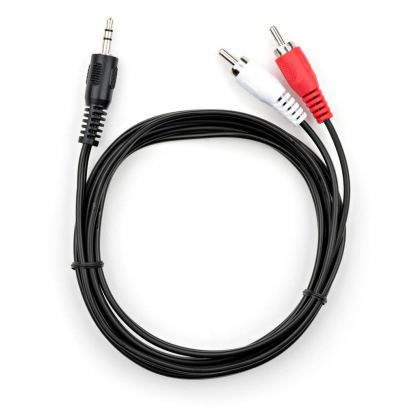 Кабель мультимедийный Jack 3.5mm M to 2xRCA 1.5 m Vinga (VCPDCJ35MRCA21.5BK)