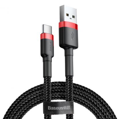 Дата кабель USB 2.0 AM to USB-C 1.0m Cafule 3A red+black Baseus (CATKLF-B91)