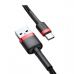 Дата кабель USB 2.0 AM to USB-C 1.0m Cafule 3A red+black Baseus (CATKLF-B91)