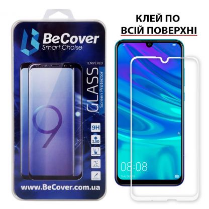 Стекло защитное BeCover Full Glue & Cover Huawei P Smart 2019 White (703137)