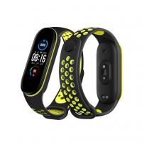 Ремінець до фітнес браслета BeCover Nike Style для Xiaomi Mi Smart Band 5 Black-Green (705152)